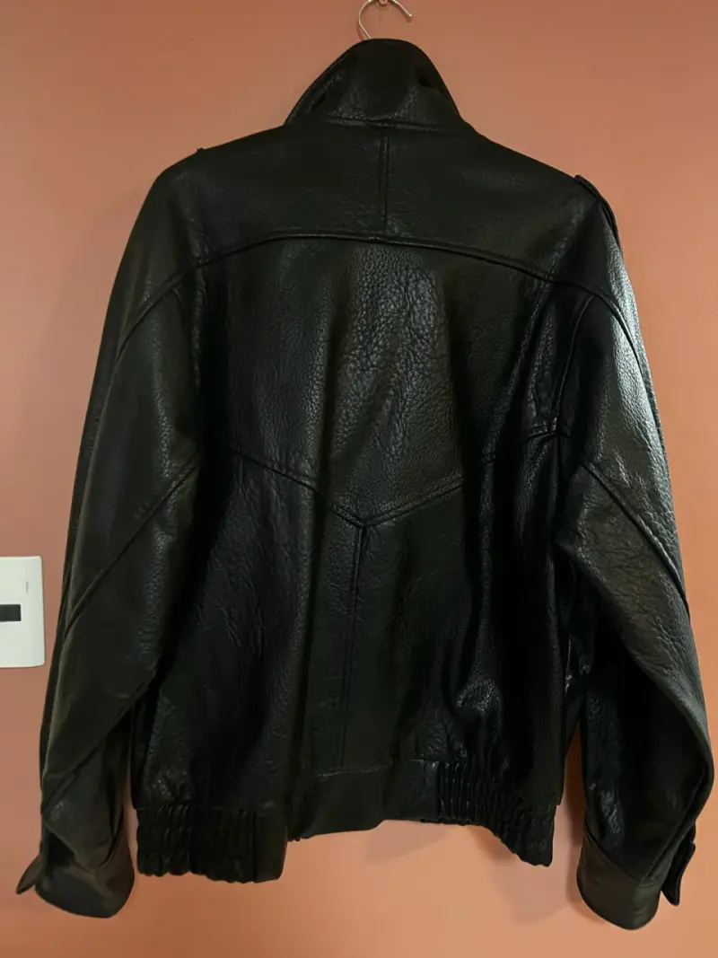 Chaqueta de cuero negra Zara - 2