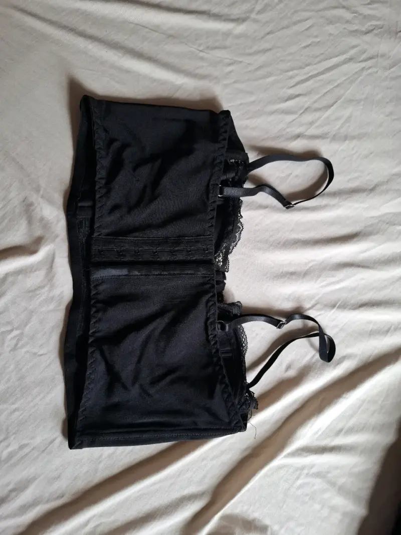 Top de encaje negro para mujer - 2