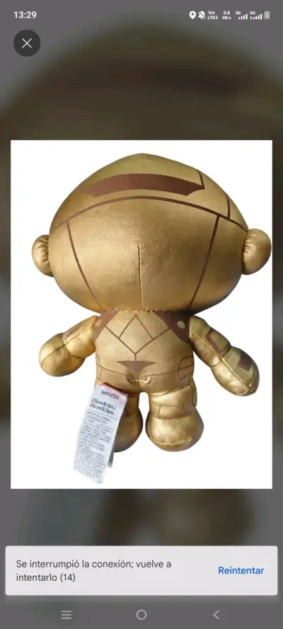 Peluche dorado de superhéroe estilo Iron Man - miniatura 2