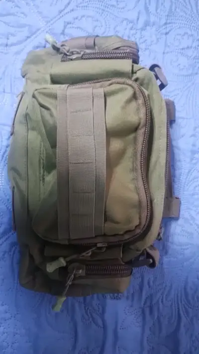 Riñonera táctica verde militar - miniatura 1