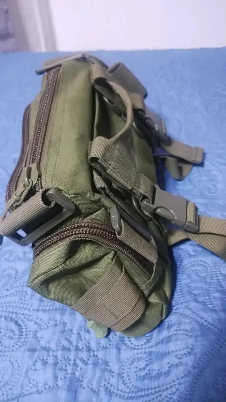 Riñonera táctica verde militar - 3