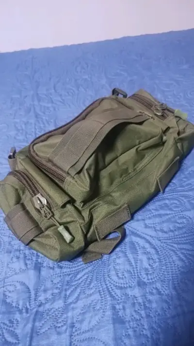 Riñonera táctica verde militar - miniatura 4