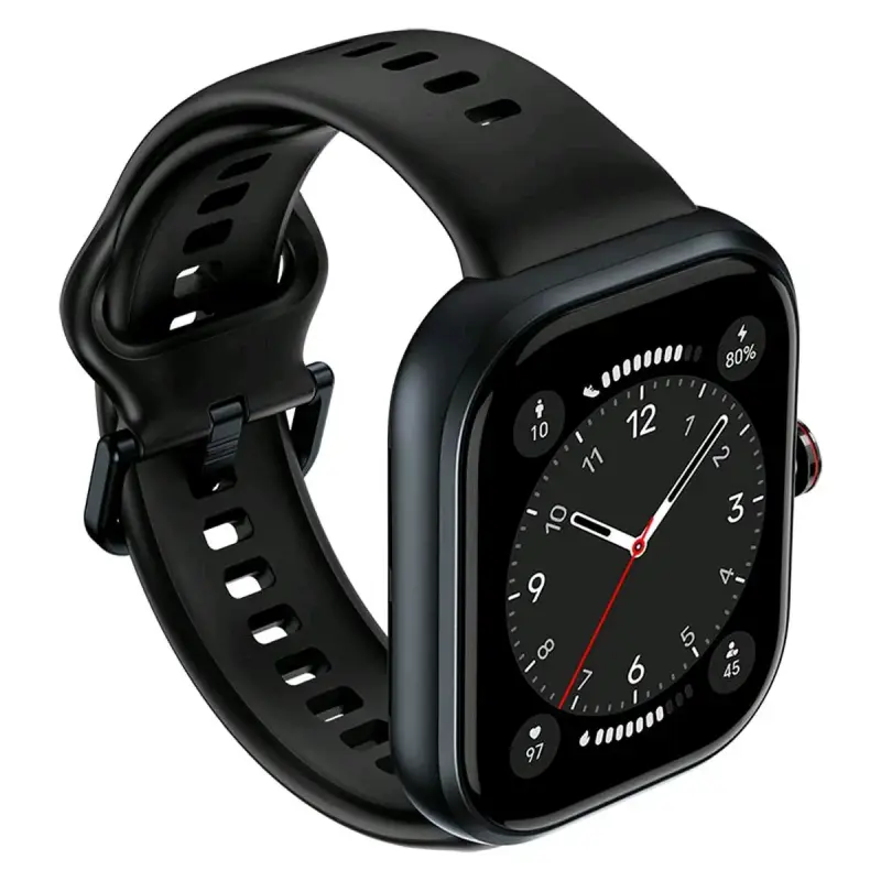 Reloj inteligente negro con pantalla táctil - 2