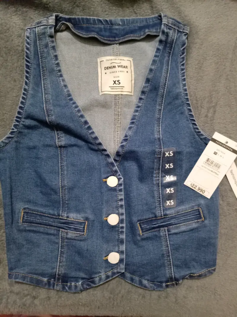 Chaleco de Mezclilla Denim Wear Talla XS - 1