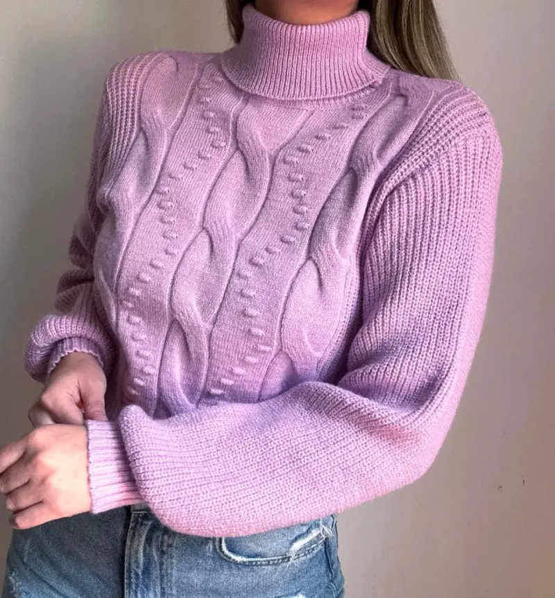 Suéter de punto grueso para mujer en varios colores - 4