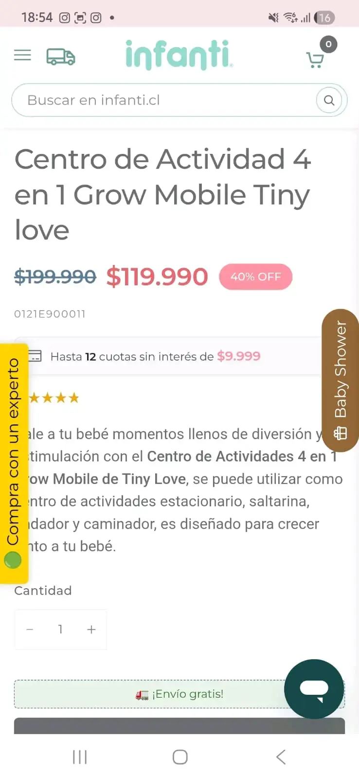 Centro de Actividad 4 en 1 Grow Mobile Tiny Love - 4