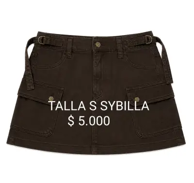 Falda corta verde talla M Sybilla - miniatura 2