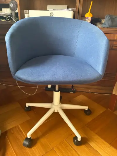 Silla de Oficina Giratoria Azul - miniatura 2