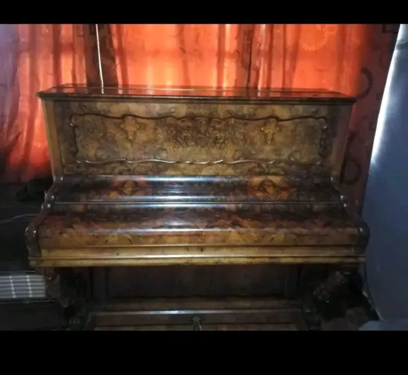 Piano vertical antiguo J.O. Baumgardt - 3