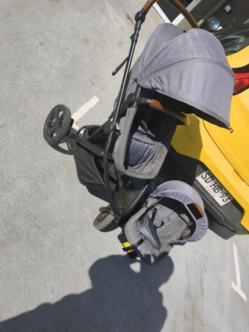 Coche de bebé con silla Bebesit gris - 2