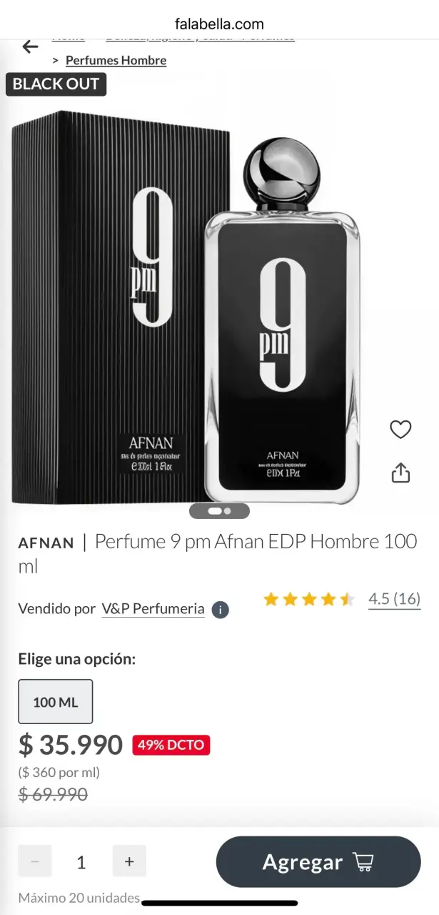 Perfume Afnan 9PM para Hombre 100ml - 2