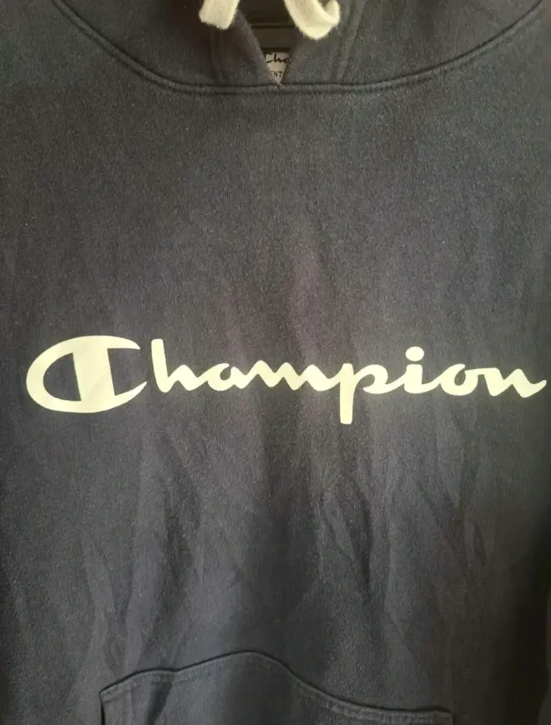Polerón con capucha Champion azul oscuro - 4