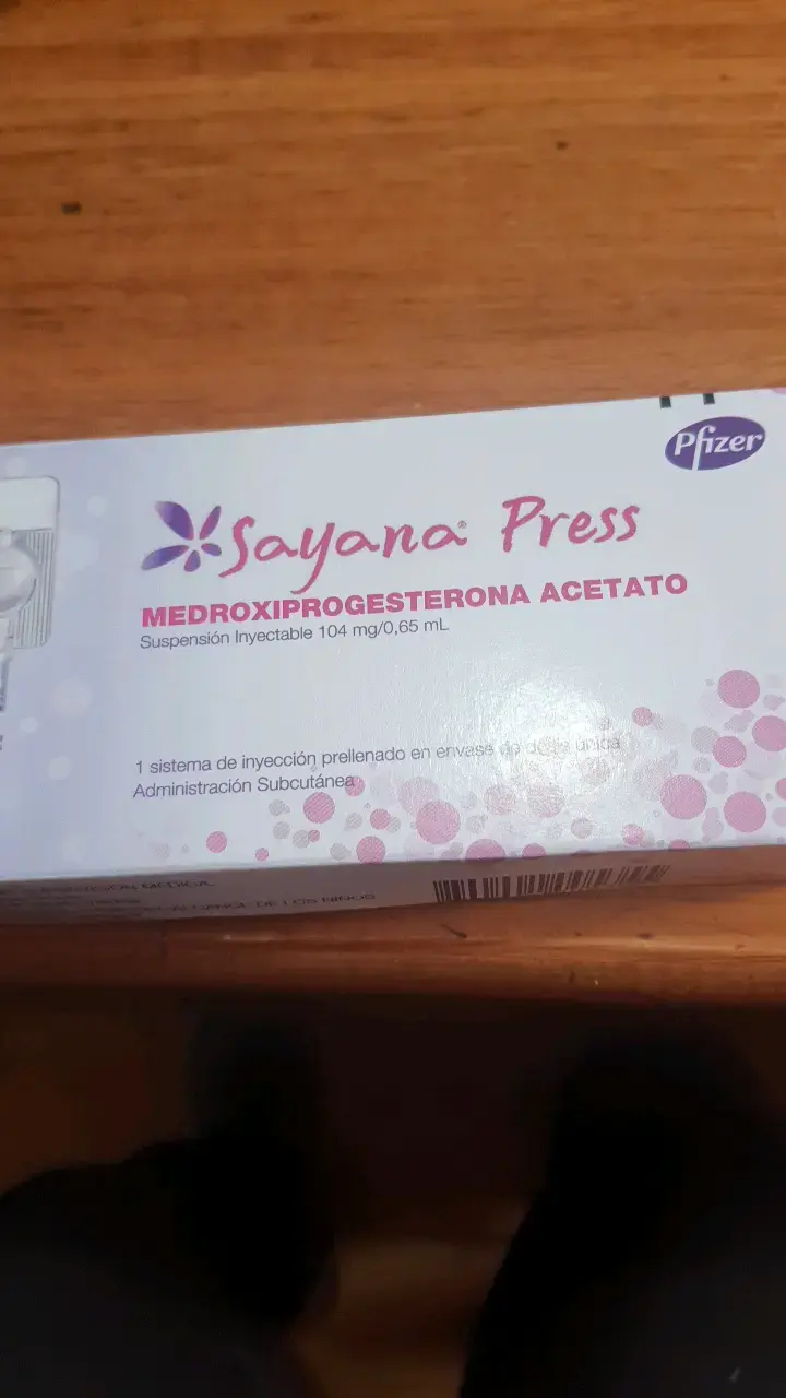 Inyección Sayana Press Medroxiprogesterona Acetato 104 mg