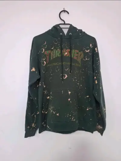 Polerón Thrasher verde con diseño único - miniatura 1