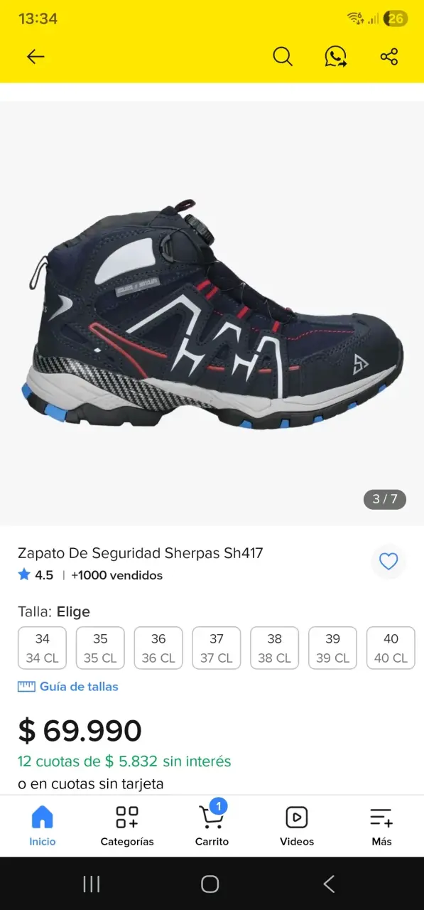 Zapatos de seguridad Sherpas SH417 color azul - 2