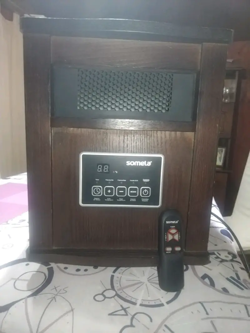 Calefactor eléctrico de madera Somela - 1