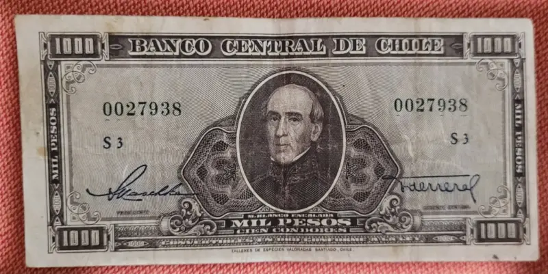 Lote d billetes chilenos - 1