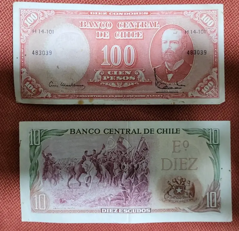 Lote d billetes chilenos - 4