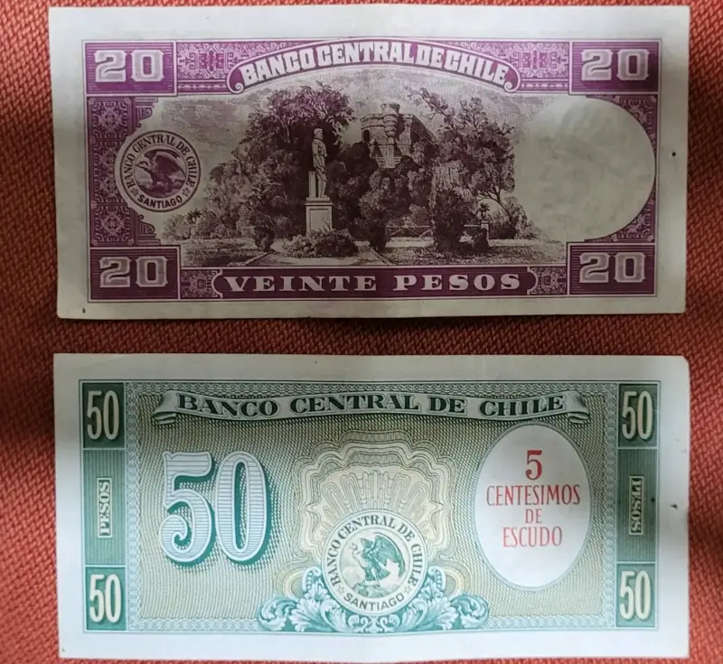 Lote d billetes chilenos - 6