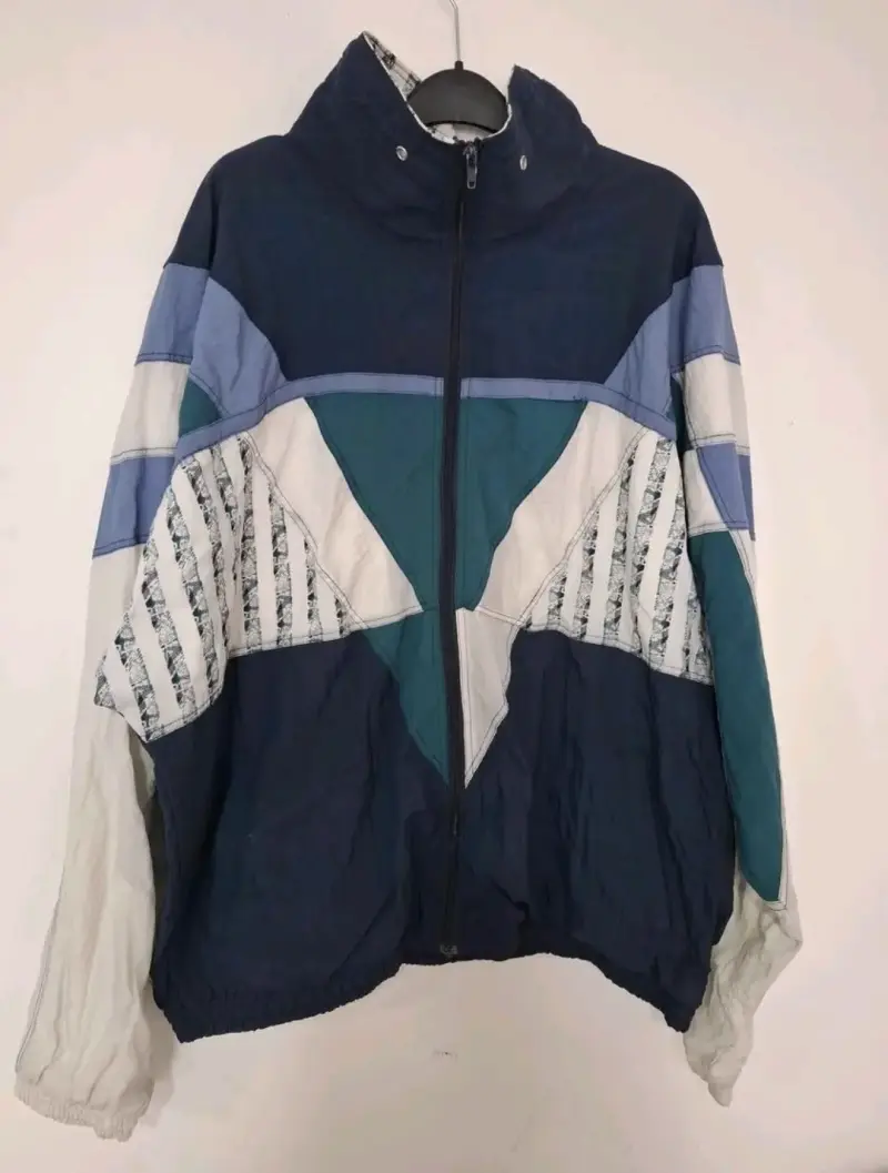 Chaqueta deportiva vintage multicolor talla XL - 1