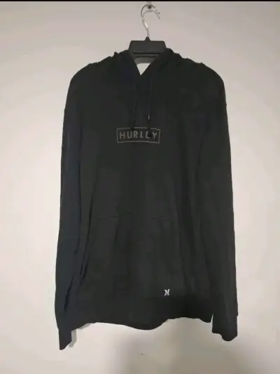 Polerón negro con capucha Hurley talla M - miniatura 1