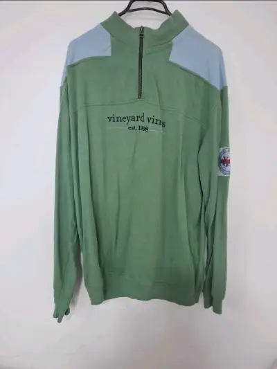 Polerón verde Vineyard Vines con cierre - miniatura 1