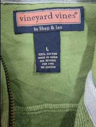 Polerón verde Vineyard Vines con cierre - miniatura 3