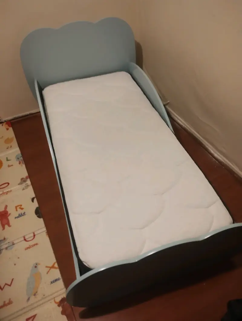 Cama transición cloud celeste + colchón drimkit - 2