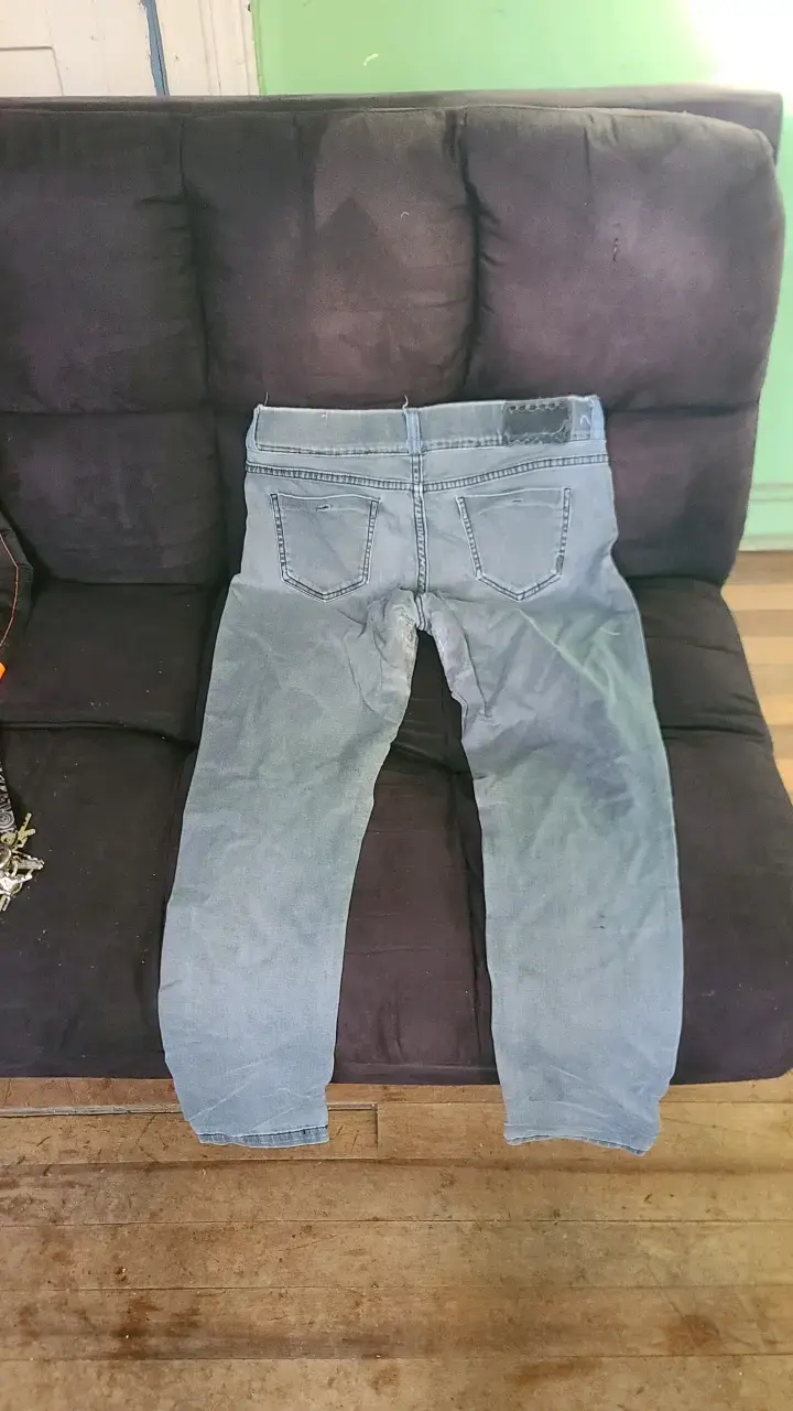 Jeans de mezclilla azul para mujer - 2