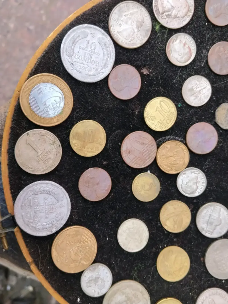 Colección de monedas antiguas y extranjeras