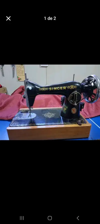 Máquina Singer Antigua de Colección Funcionando - miniatura 1