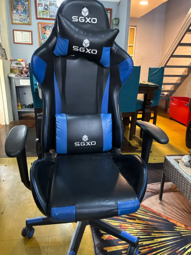 Silla Gamer SGXO Negra y Azul con Detalles - 2
