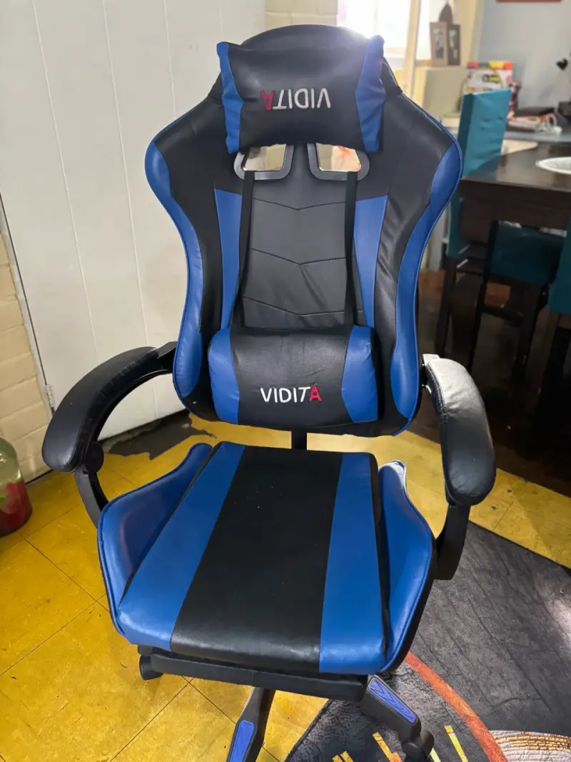 Silla Gamer SGXO Negra y Azul con Detalles - 3