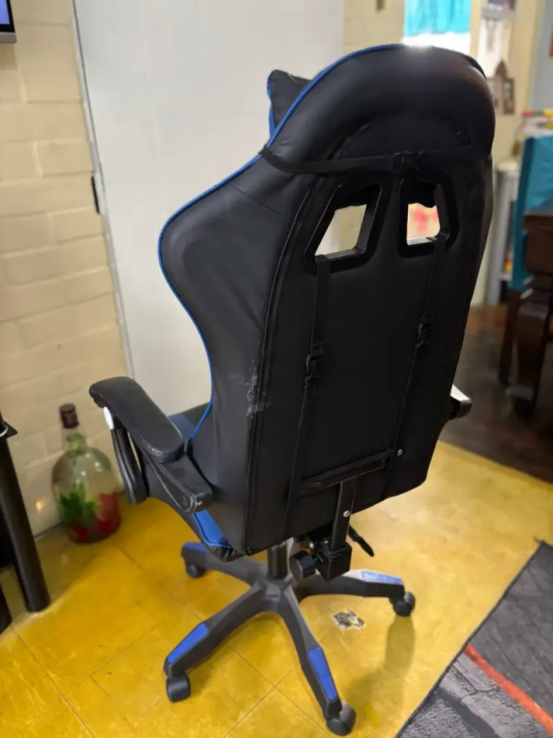 Silla Gamer SGXO Negra y Azul con Detalles - 6