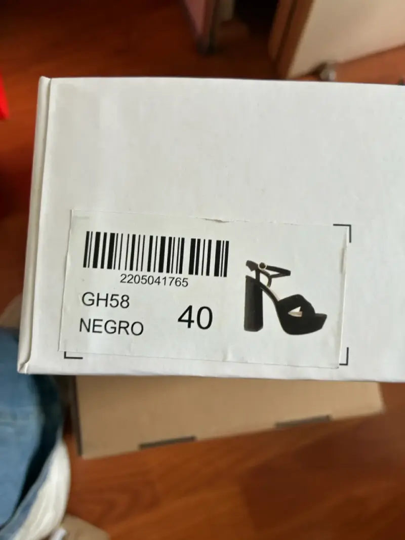 Sandalias de Tacón Weide Alto Negras Talla 40 - 2