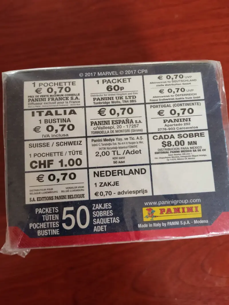 Caja de sobres laminas Spider-Man Homecoming Pa - 2