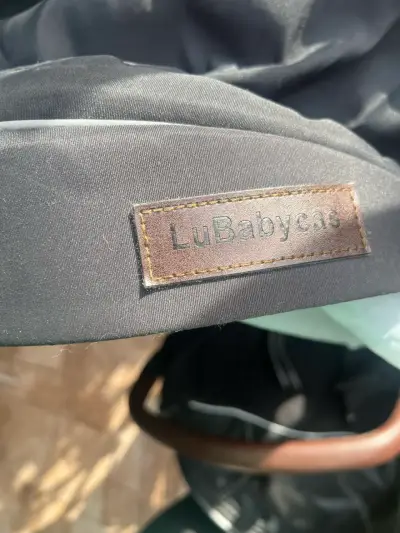 Coche de bebé LuBabycas negro plegable - miniatura 3