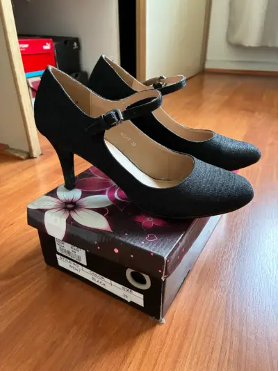 Zapatos de tacón weide negros elegantes talla 39 - miniatura 1