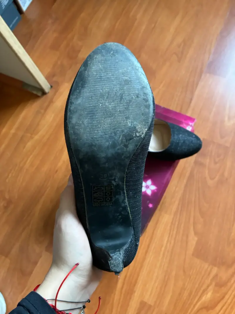 Zapatos de tacón weide negros elegantes talla 39 - 4
