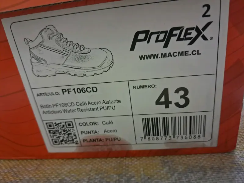 Botines de seguridad Proflex 106C café unisex - 4