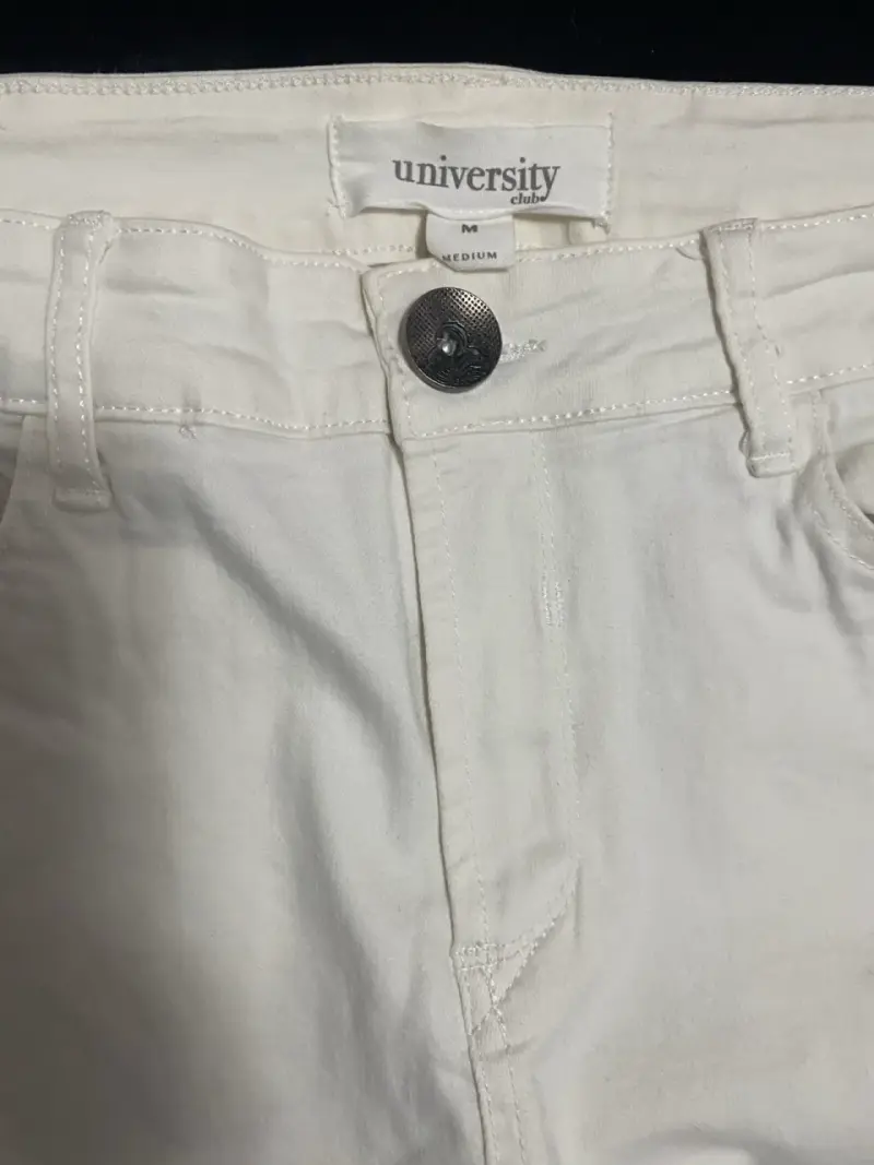 Pantalones blanco invierno 3/4 elásticados Talla M - 2