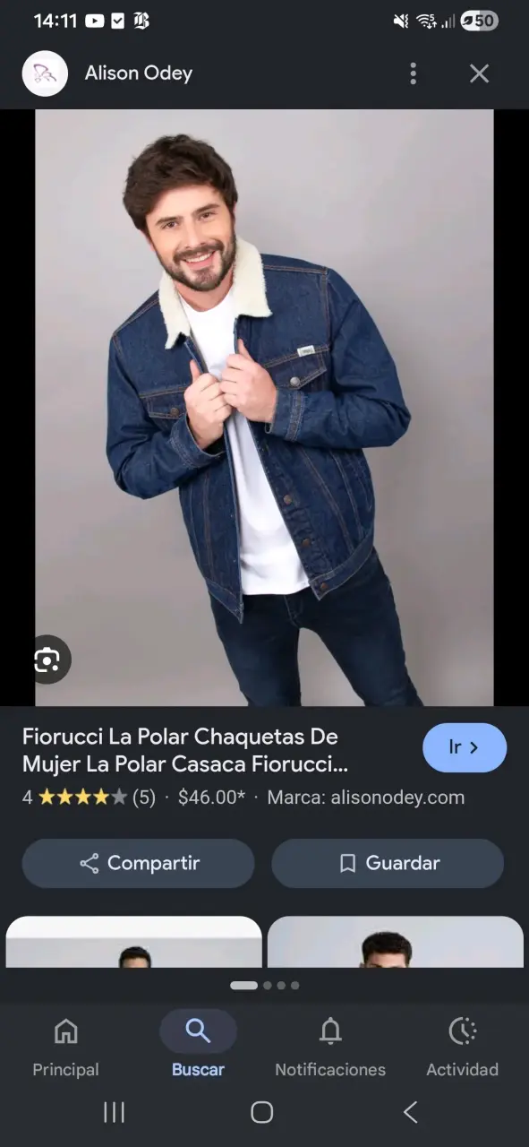 Chaqueta de mezclilla con forro de lana para hombre - 1