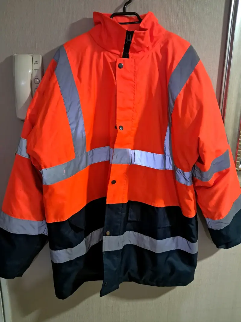 Chaqueta de seguridad reflectante naranja