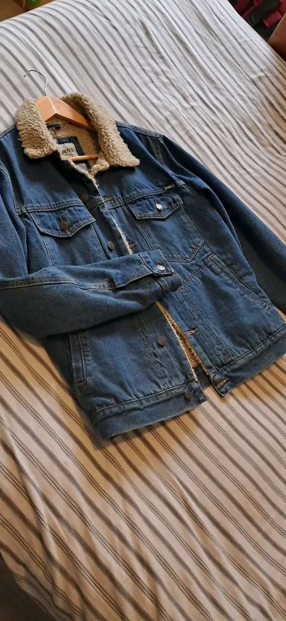 Chaqueta de mezclilla con forro de lana para hombre - 6