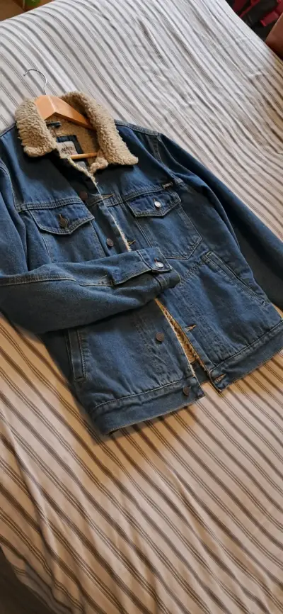 Chaqueta de mezclilla con forro de lana para hombre - miniatura 6