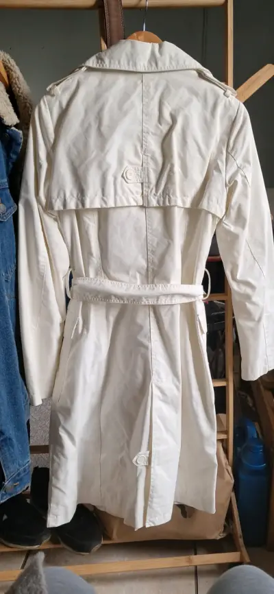 Abrigo trench blanco para mujer Zara - miniatura 2