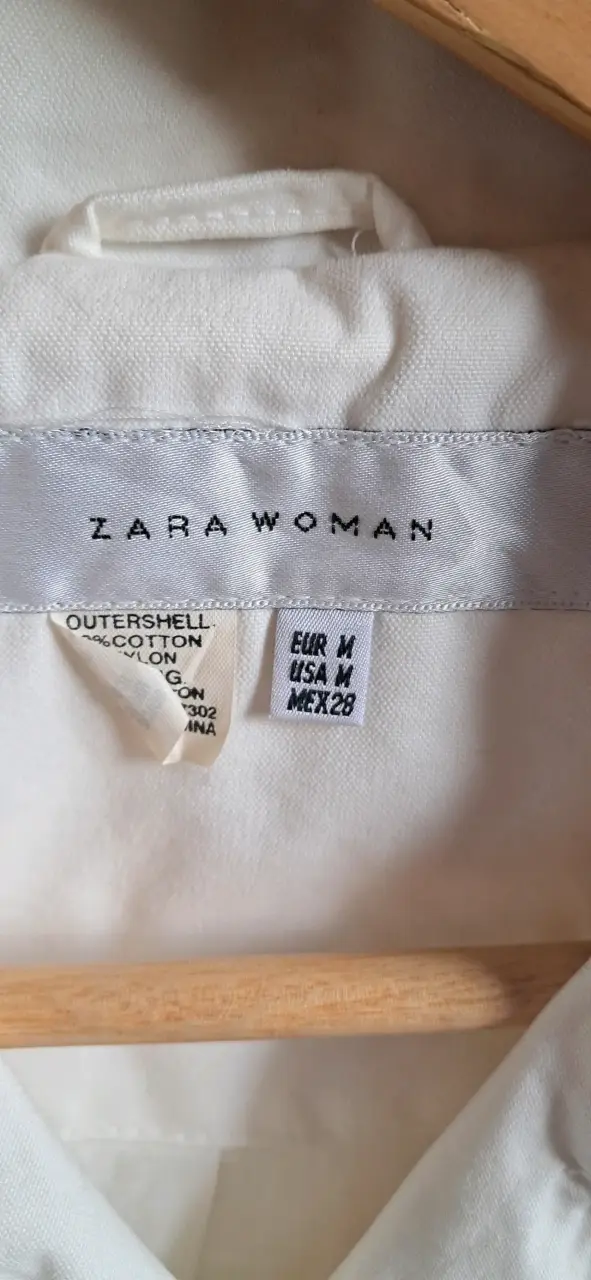 Abrigo trench blanco para mujer Zara - 3