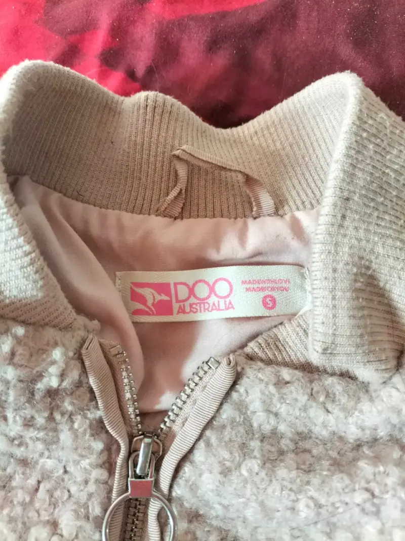 Abrigo de lana rosa con cierre Doo Australia - 2