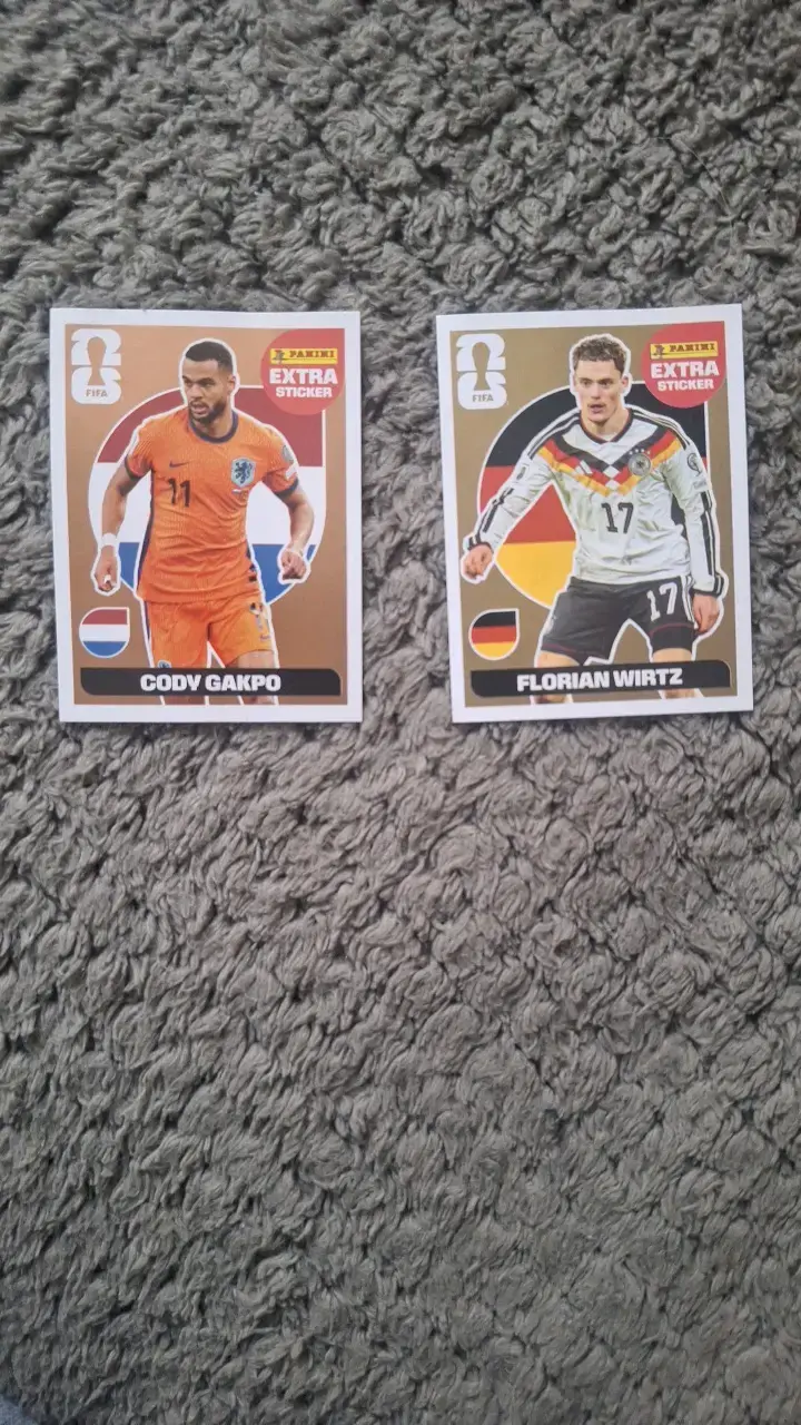 Stickers Panini FIFA Extra Cody Gakpo y Florian Wirtz