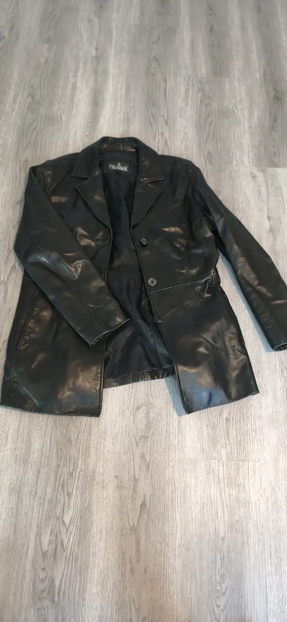 Chaqueta de cuero negra JL Colberbrook